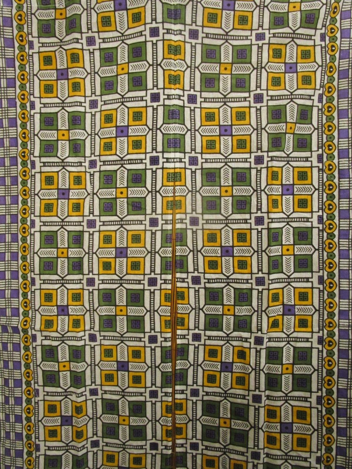 画像4: 【１５０ｃｍ×８５ｃｍ】インド綿＊レトロ調プリント＊暖簾＊のれん