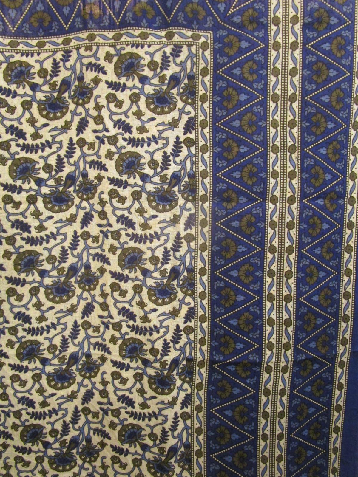 画像4: 【２２０ｃｍ×１５０ｃｍ】インド綿＊お花プリント＊マルチクロス