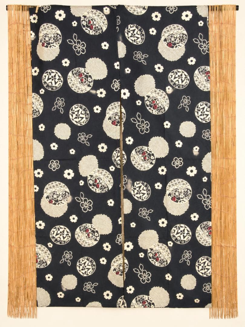 画像1: 【１５０ｃｍ×８５ｃｍ】インド綿＊和風プリント＊暖簾＊のれん