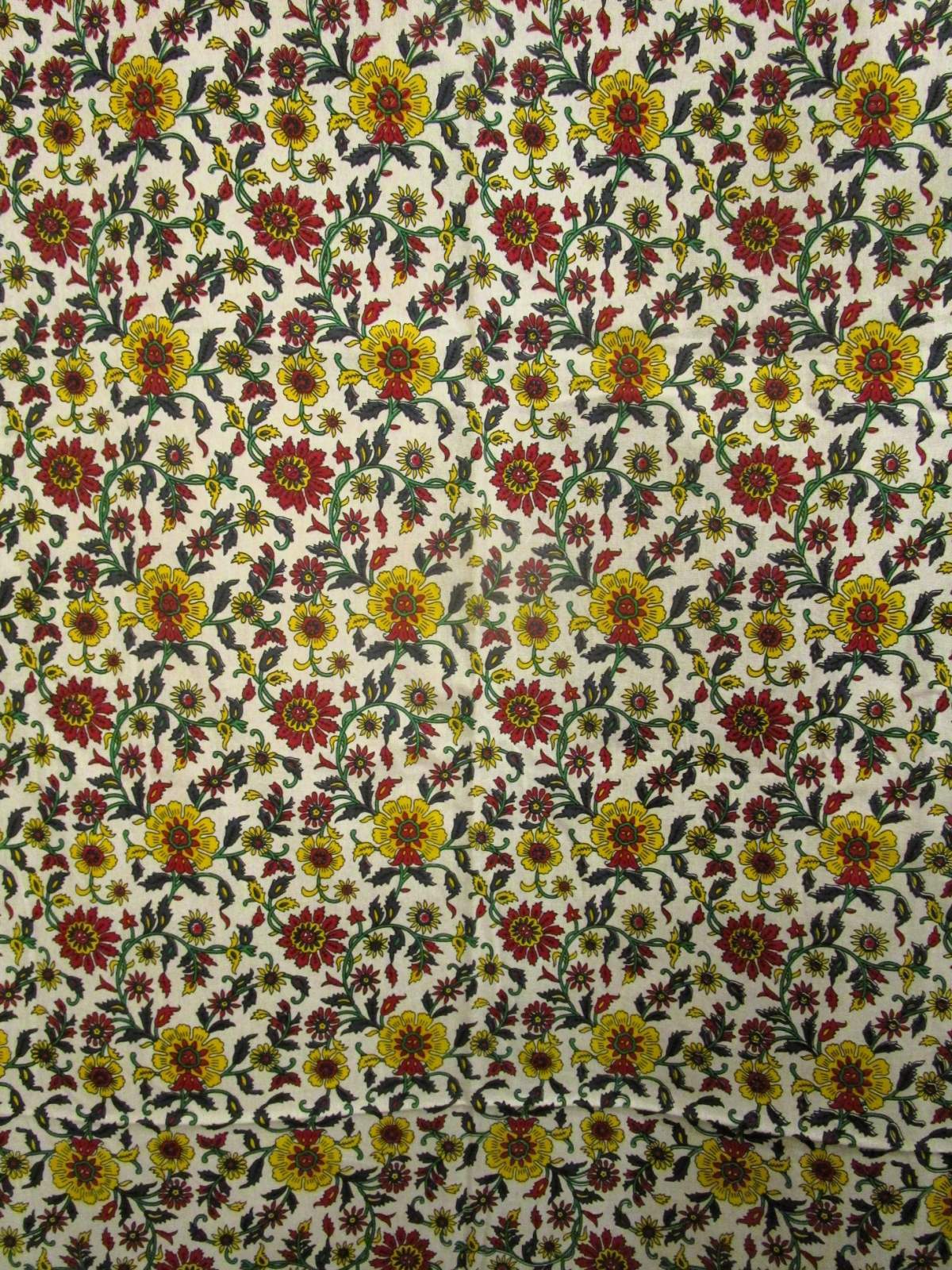 画像3: 【２２０ｃｍ×１５０ｃｍ】インド綿＊お花プリント＊マルチクロス