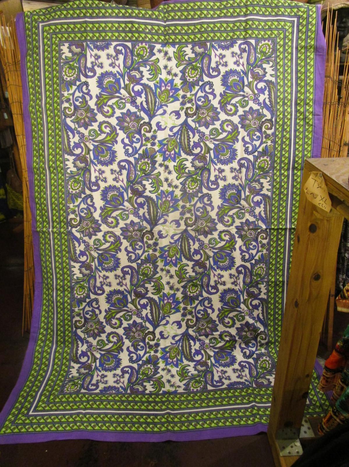 画像2: 【２２０ｃｍ×１５０ｃｍ】インド綿＊お花プリント＊マルチクロス