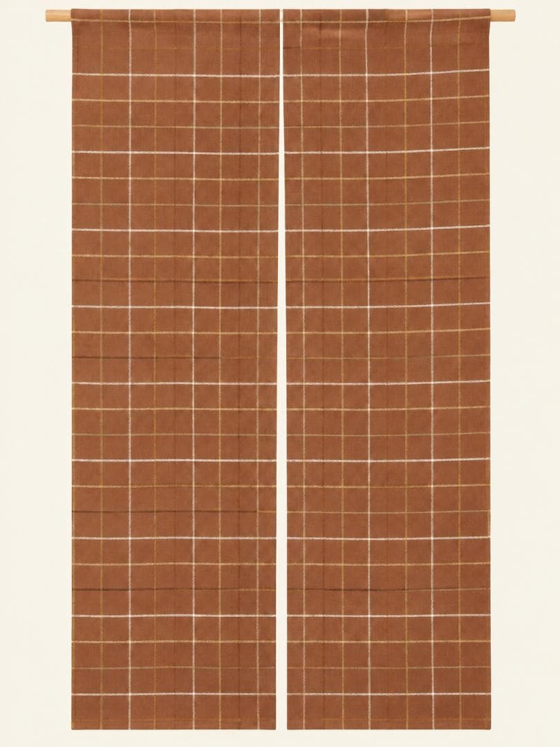 画像1: 【１５０ｃｍ×８５ｃｍ】インド綿＊織り柄模様＊暖簾＊のれん