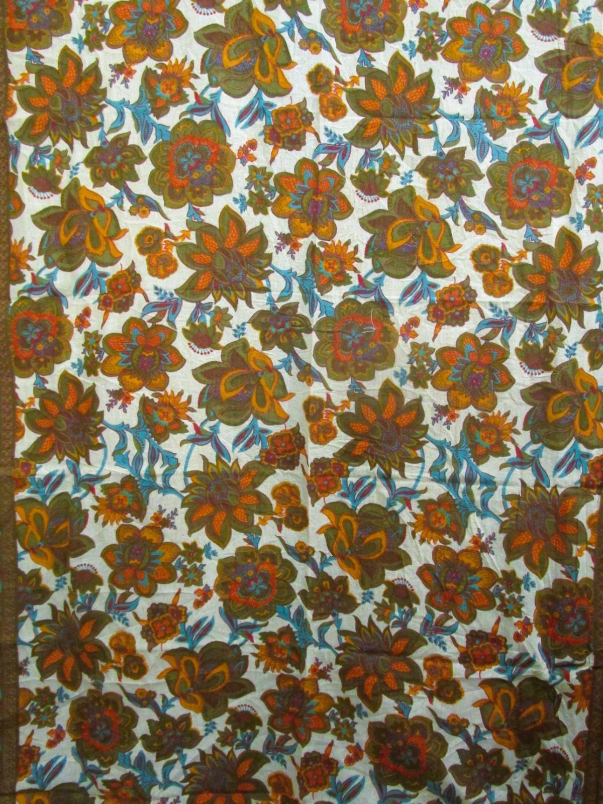 画像3: 【２２０ｃｍ×１５０ｃｍ】インド綿＊お花プリント＊マルチクロス