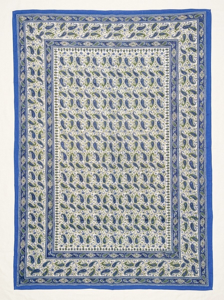 画像1: 【２２０ｃｍ×１５０ｃｍ】インド綿＊ペイズリープリント＊マルチクロス