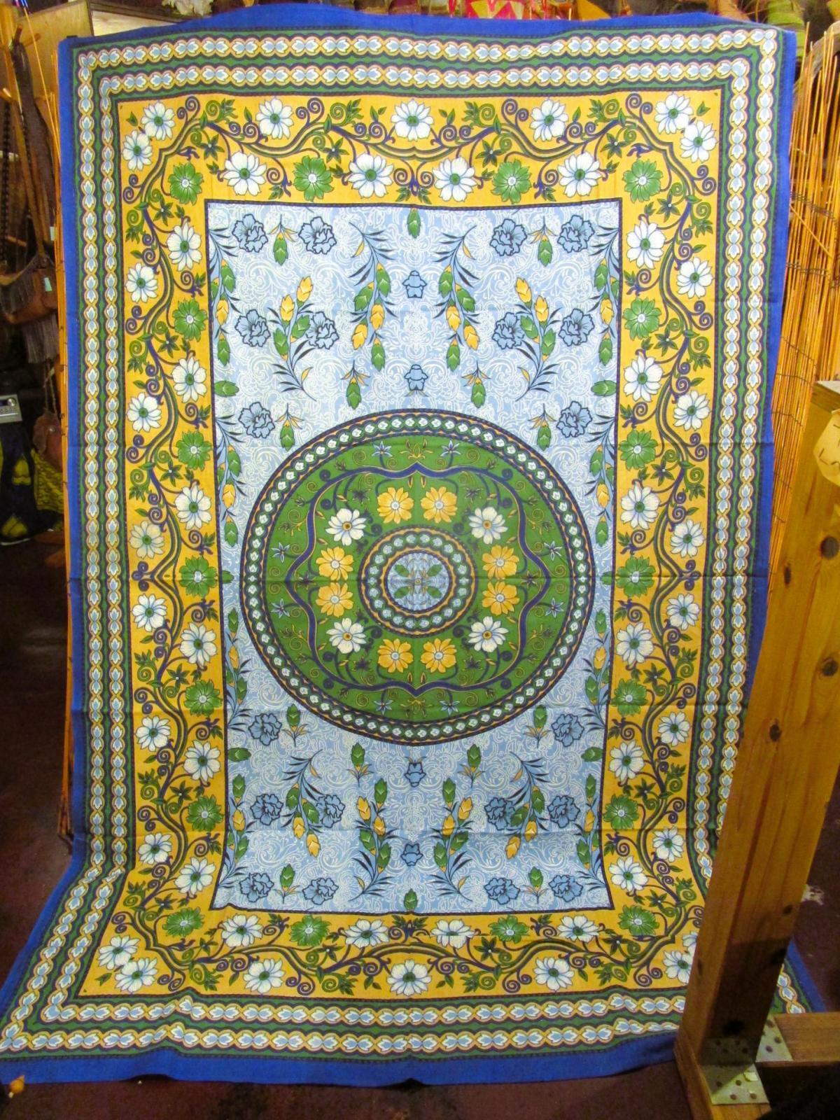 画像2: 【２２０ｃｍ×１５０ｃｍ】インド綿＊お花プリント＊マルチクロス