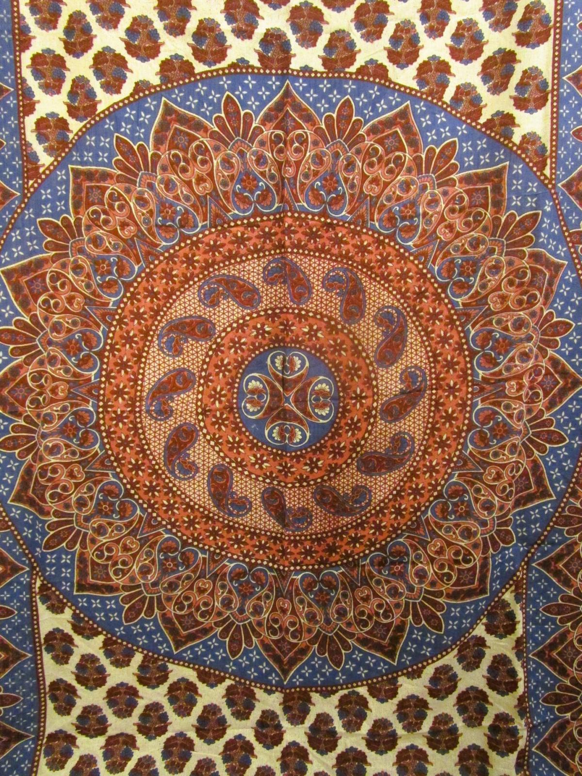 画像4: 【２２０ｃｍ×１５０ｃｍ】インド綿＊ペイズリープリント＊マルチクロス
