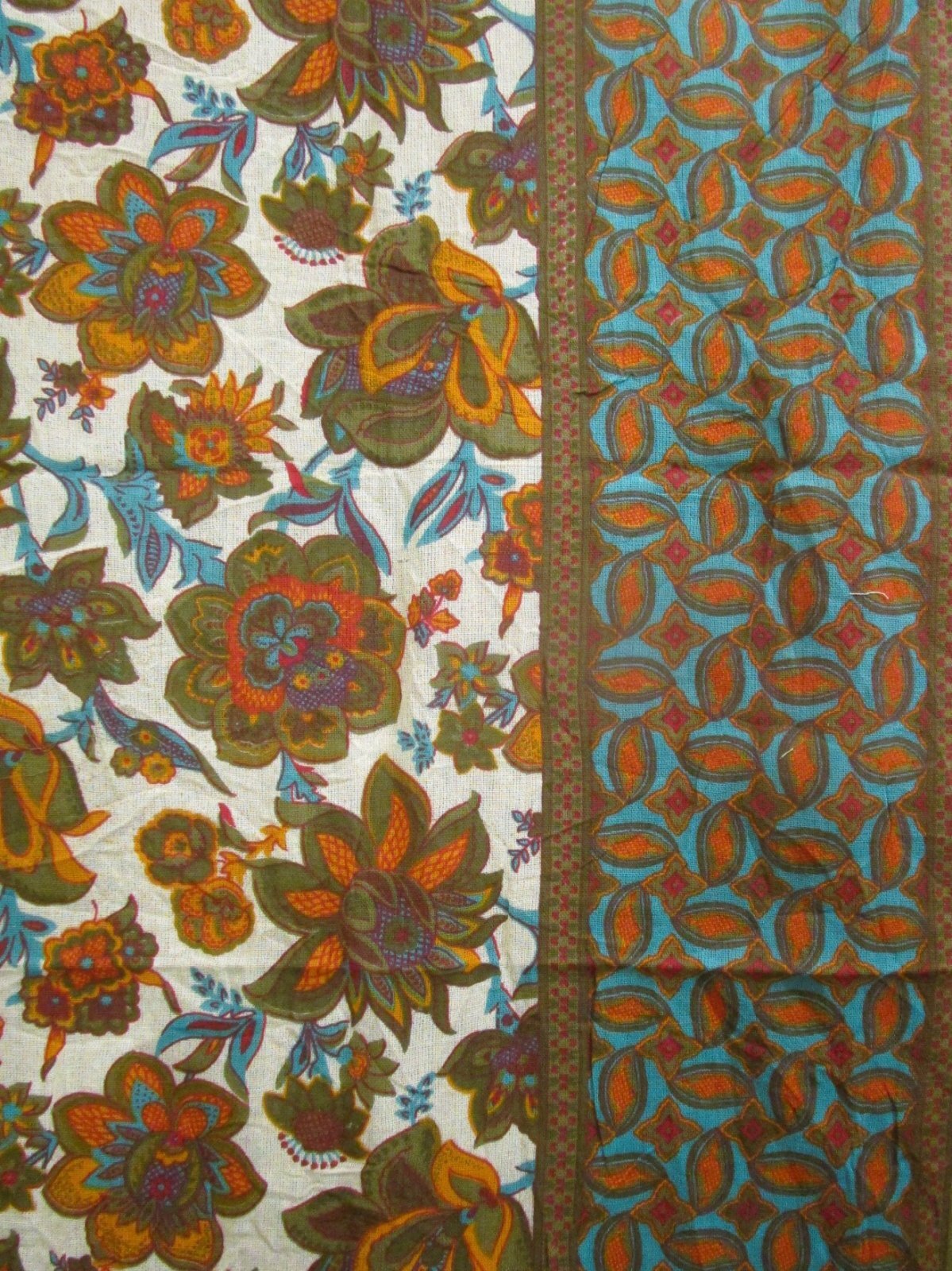 画像4: 【２２０ｃｍ×１５０ｃｍ】インド綿＊お花プリント＊マルチクロス